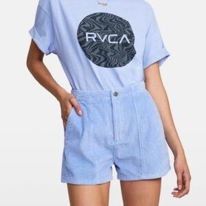 RVCA corduroy patch pocket lavender shorts